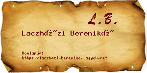 Laczházi Bereniké névjegykártya